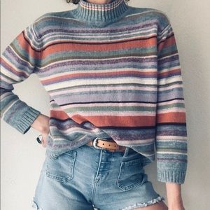 Vintage Multicolor Striped Sweater